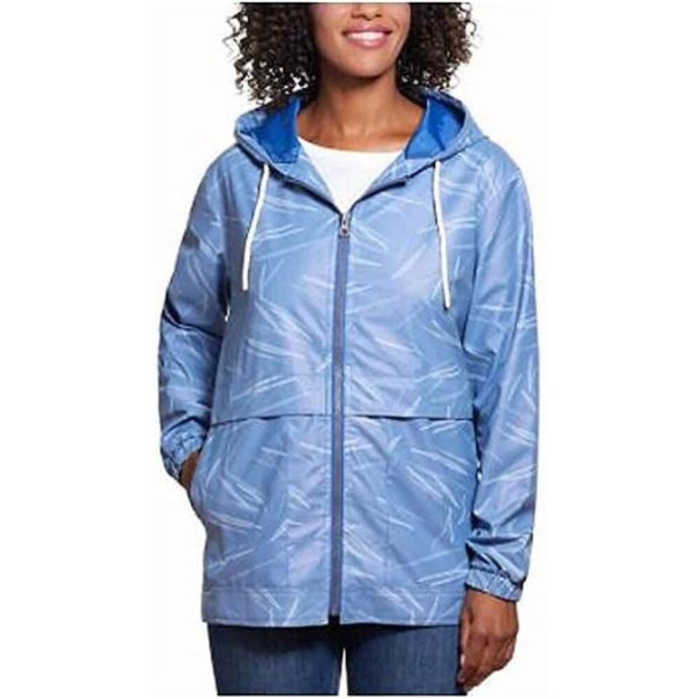 Weatherproof Vintage Womens Rain Slicker Jacket (Large, Riverside Blue)